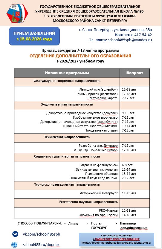Отделение дополнительного образования детей (ОДОД)